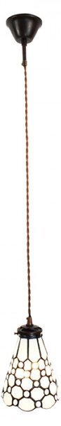 Závěsná Tiffany lampa kamínky Sacheverell – 15x115 cm