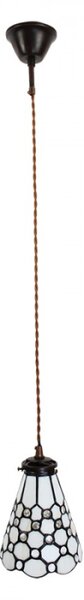 Závěsná Tiffany lampa kamínky Sacheverell – 15x115 cm