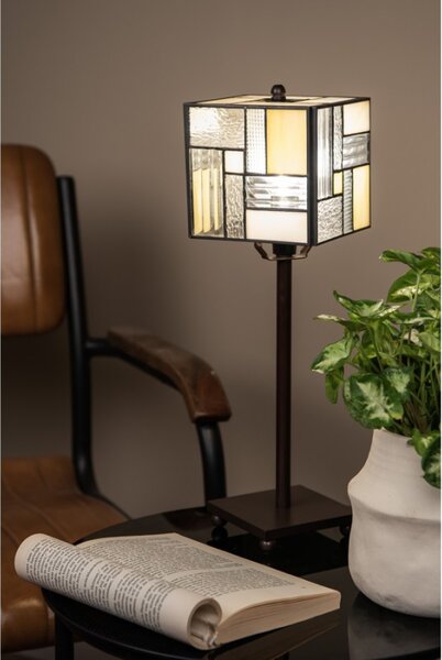 Stolní lampa Tiffany Paula – 13x13x18 cm