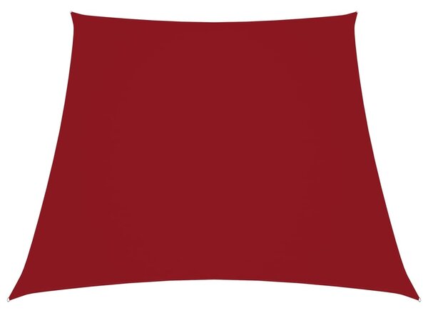 Stínicí plachta oxfordská látka lichoběžník 3/5 x 4 m červená