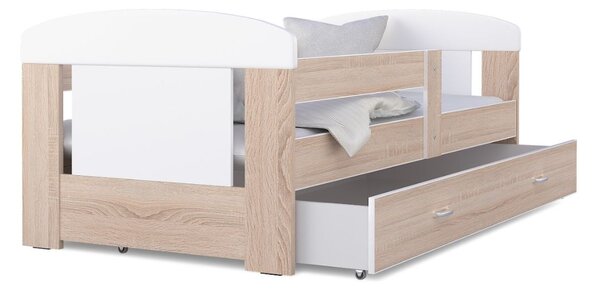 Dětská postel se šuplíkem PHILIP - 180x80 cm - sonoma
