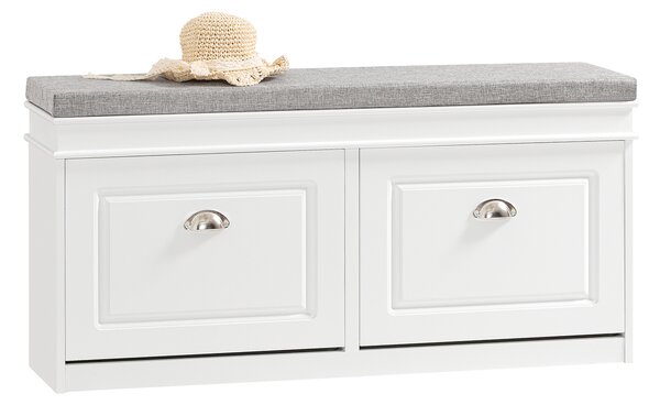 Sobuy Fsr64-W Lavice Se Sedákem Lavice Na Boty Bílá 104X52X24Cm
