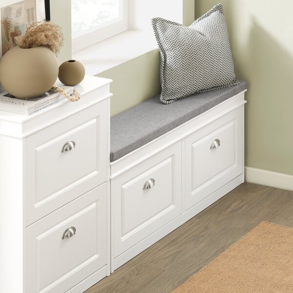 Sobuy Fsr64-W Lavice Se Sedákem Lavice Na Boty Bílá 104X52X24Cm