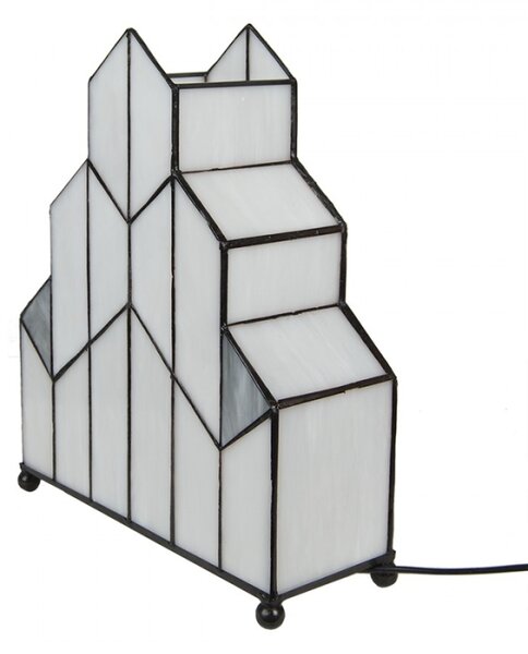 Stolní lampa Tiffany v neobvyklém tvaru Pietronella – 30x4x25 cm