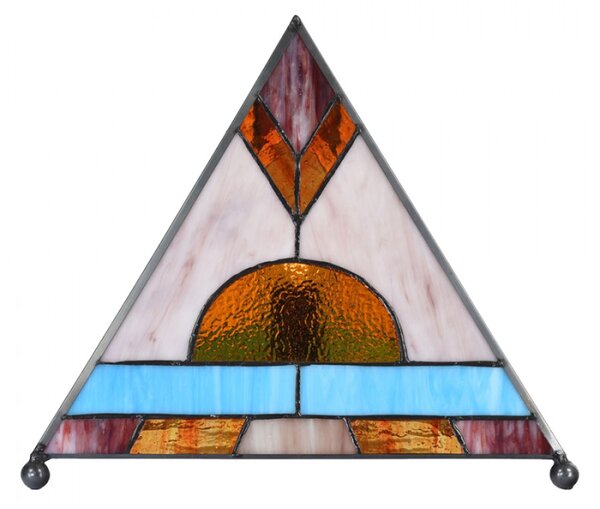 Stolní lampa Tiffany ve tvaru pyramidy – 26x26x30 cm