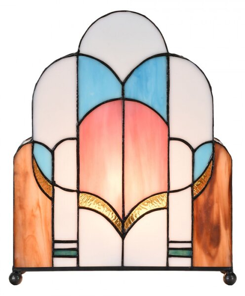 Stolní lampa Tiffany v neobvyklém tvaru Rohn – 30x4x25 cm