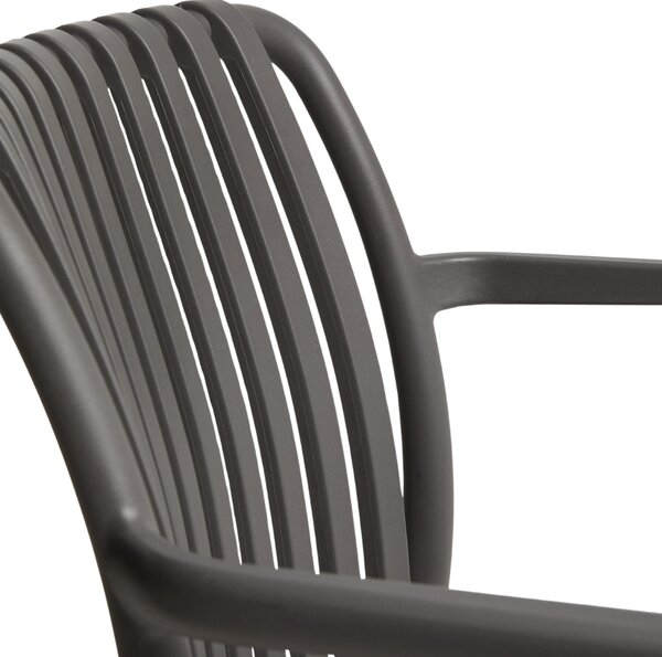 Kave Home Šedá plastová zahradní židle Isabellini