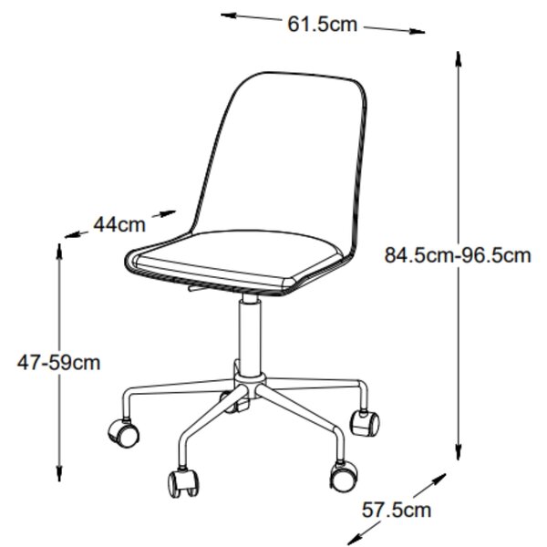Unique Furniture Plastová kancelářská židle Whistler