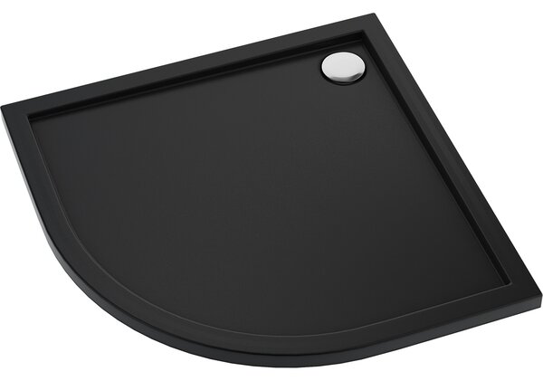 Oltens Superior půlkruhová sprchová vanička 80x80 cm černá 16001300
