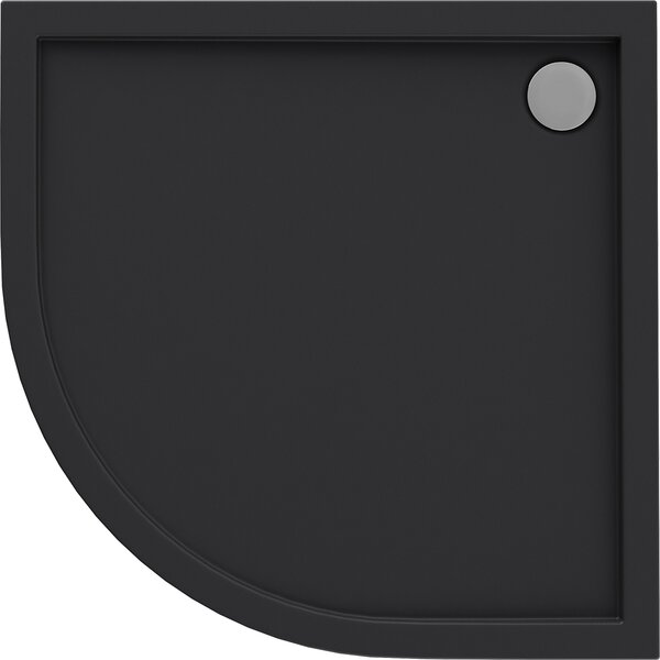 Oltens Superior půlkruhová sprchová vanička 80x80 cm černá 16001300