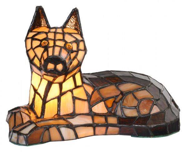 Stolní lampa Tiffany pes – 25x13x17 cm