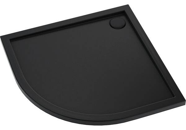 Oltens Superior půlkruhová sprchová vanička 80x80 cm černá 16001300