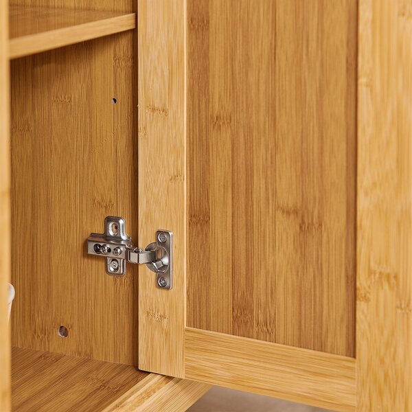 Sobuy Fkw69-N Kuchyňský Ostrůvek Kuchyňský Vozík Servírovací Vozík Bambusový 115X92X46-71Cm