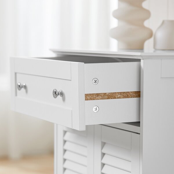 Sobuy Frg238-W Koupelnová Komoda, Koupelnová Skříňka, Příborník, Předsíňka, Bílá 60X87X35Cm