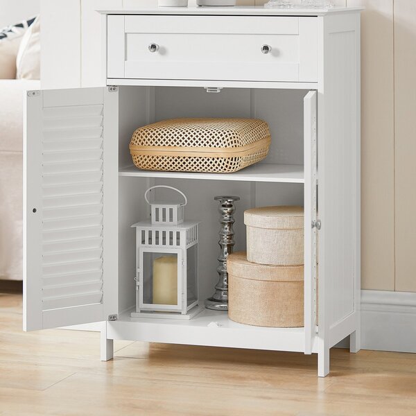 Sobuy Frg238-W Koupelnová Komoda, Koupelnová Skříňka, Příborník, Předsíňka, Bílá 60X87X35Cm
