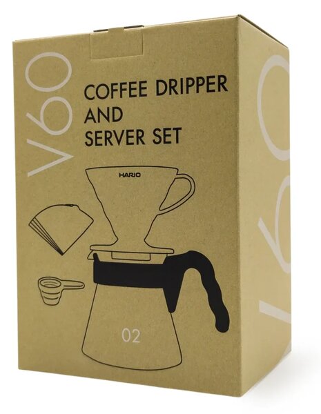 Set Hario V60 Drip Decanter pro filtrovanou kávu, 500 ml – karafa, dripper a 40 filtrů