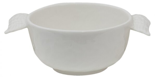 Bílá keramická miska na polévku s křídly Wings – 150 ml