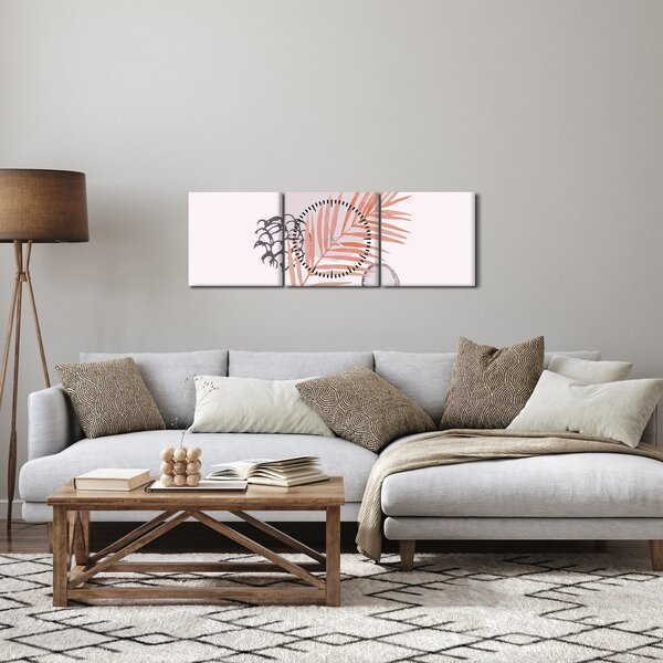 Obraz - Fialový minimalismus N⁰3 (s hodinami) (90x30 cm)