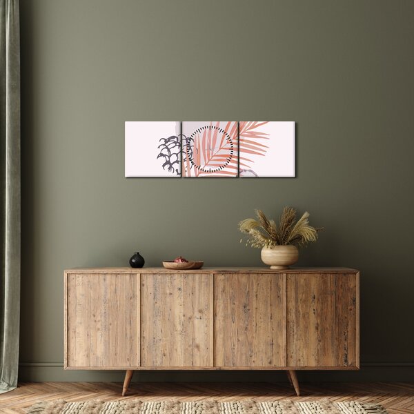Obraz - Fialový minimalismus N⁰3 (s hodinami) (90x30 cm)