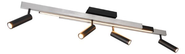 Trio T648310505 LED přisazené stropní svítidlo ZENO | 12+4x5,5W integrovaný LED zdroj | 4x650lm | 2700-6500K