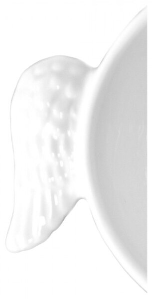 Bílá keramická miska na polévku s křídly Wings – 150 ml