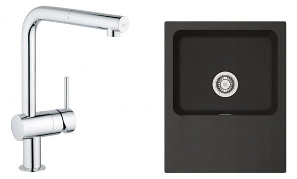 Sada kuchyňská baterie Grohe Minta 32168000, dřez Tectonite Franke Orion 114.0286.441