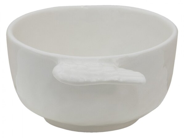 Bílá keramická miska na polévku s křídly Wings – 150 ml