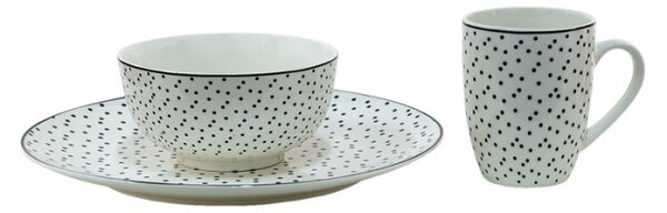 Porcelánová miska s černými puntíky Black Dot – 500 ml
