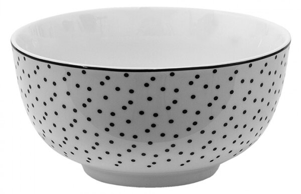 Porcelánová miska s černými puntíky Black Dot – 500 ml