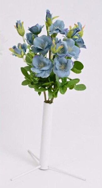 Kytice z mini planých růží, 29 cm, modrá - 29 cm