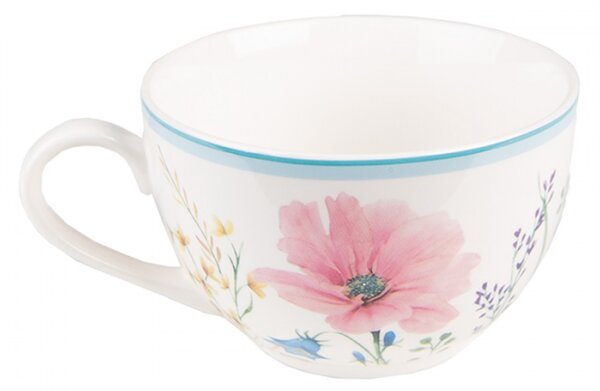 Porcelánový šálek s podšálkem Meadow – 12x8x10 cm