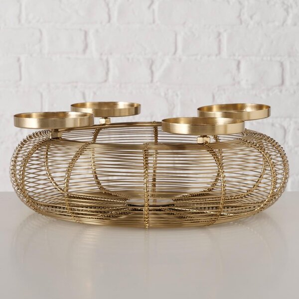 Boltze Home Collections Svícen zlatý Ringvi