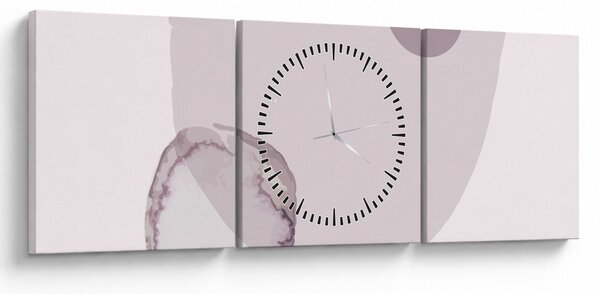 Obraz - Fialový minimalismus N⁰2 (s hodinami) (90x30 cm)