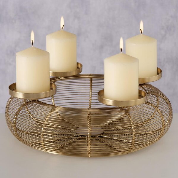 Boltze Home Collections Svícen zlatý Ringvi