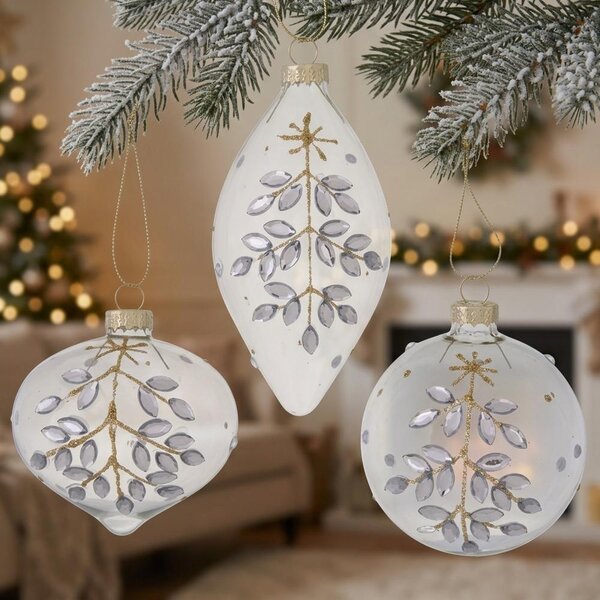 Boltze Home Collections Vánoční ozdoba Crysty sada 3 kusů