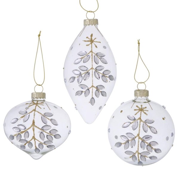 Boltze Home Collections Vánoční ozdoba Crysty sada 3 kusů