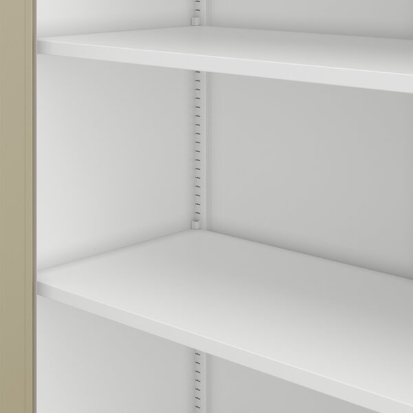 Kovová skříň s úložným prostorem bílá / dub sonoma: Eco Design TOMASZ, 900 x 1850 x 450 mm