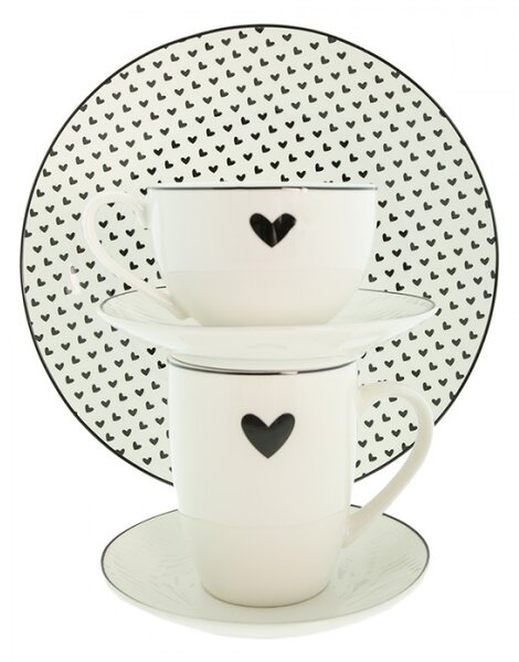 Porcelánový hrnek se srdíčkem Love Birds