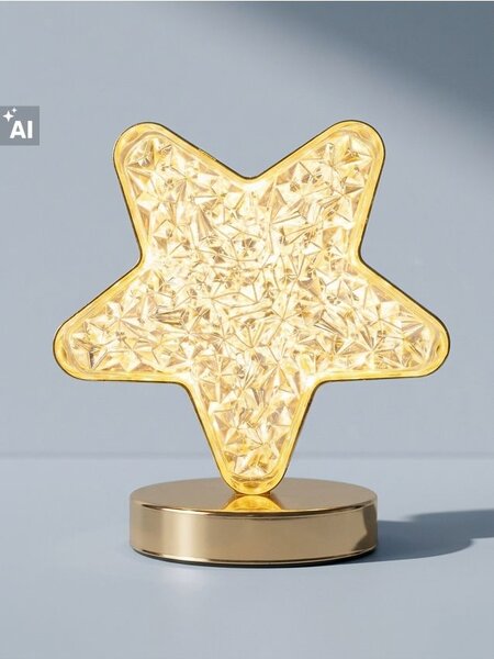 Sinsay - Vánoční LED stolní lampička ve tvaru hvězdy - zlatá