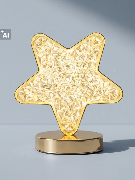 Sinsay - Vánoční LED stolní lampička ve tvaru hvězdy - zlatá