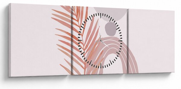 Obraz - Fialový minimalismus N⁰1 (s hodinami) (90x30 cm)