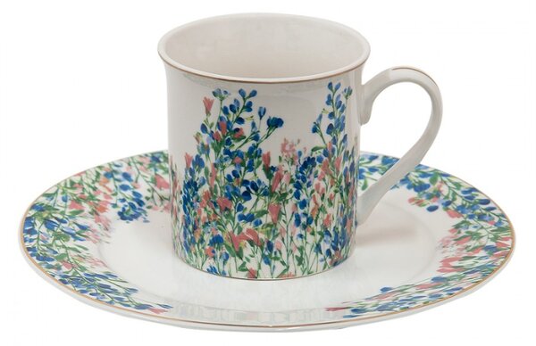 Porcelánový hrnek s květy Floraison II – 330 ml