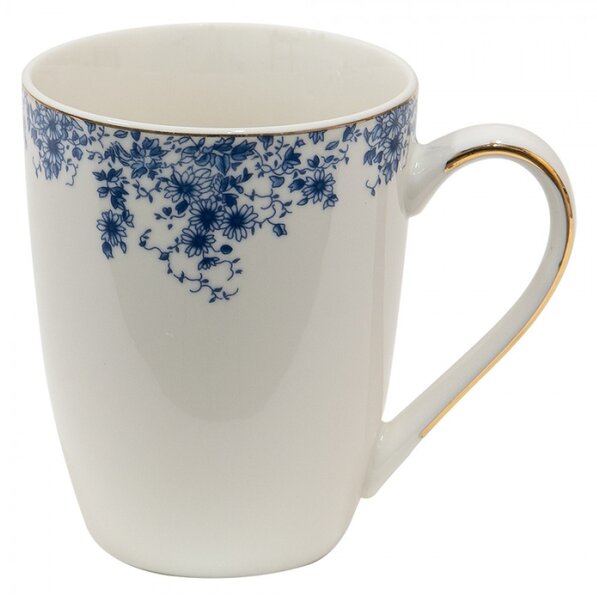 Porcelánový hrnek s modrými květy Blue Flowers – 330 ml