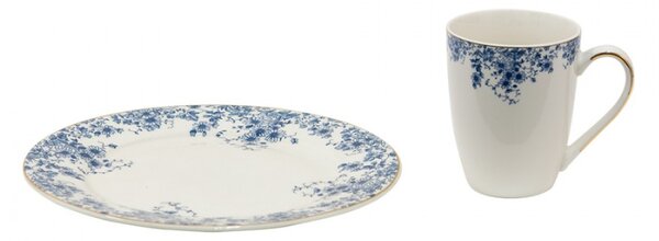 Porcelánový hrnek s modrými květy Blue Flowers – 330 ml