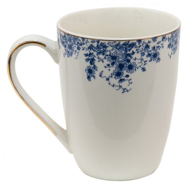 Porcelánový hrnek s modrými květy Blue Flowers – 330 ml