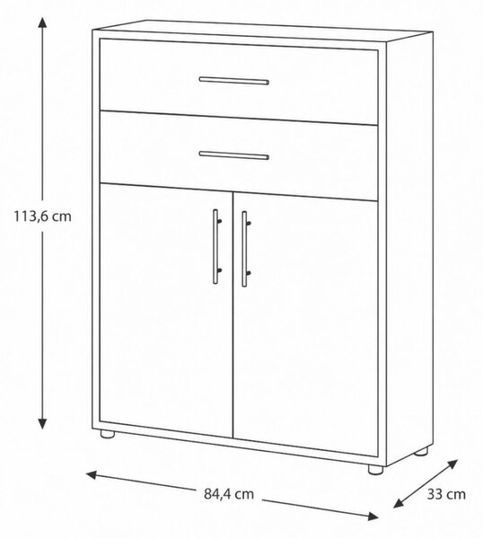 SKŘÍŇ NA ŠANONY, antracitová, 84,4/113,6/33 cm MID.YOU - Online Only kancelářský nábytek, Online Only