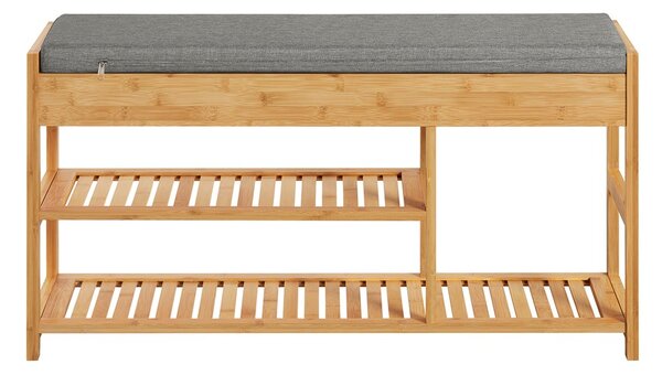 Sobuy Fsr47-N Lavice Na Boty Bambusová 90X45X30Cm