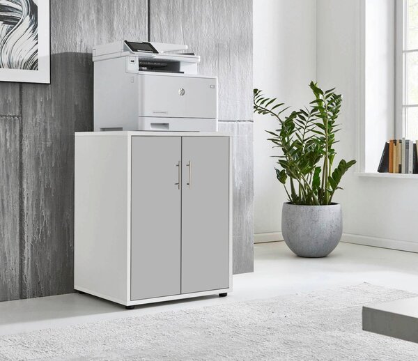 SKŘÍŇ NA ŠANONY, šedá, bílá, 54/74/50 cm MID.YOU - Online Only kancelářský nábytek, Online Only