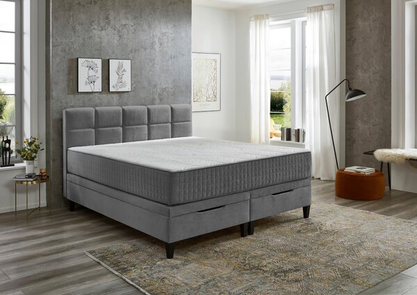 AMERICKÁ POSTEL, 180/200 cm, antracitová Boxxx - Postele s úložným prostorem, Online Only