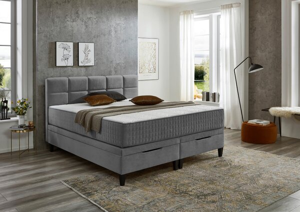 AMERICKÁ POSTEL, 180/200 cm, antracitová Boxxx - Postele s úložným prostorem, Online Only